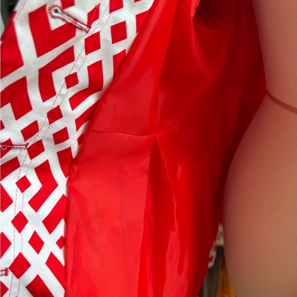 Eden Court Red Geometric Jacket - Picture 8 of 9